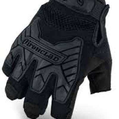 IRONCLAD IEXT-FIBLK Tactical Fingerless Impact Glove Black