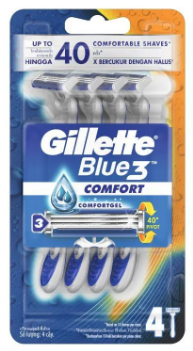 Gillette Blue III Disposable Razors - 4s Per Pack