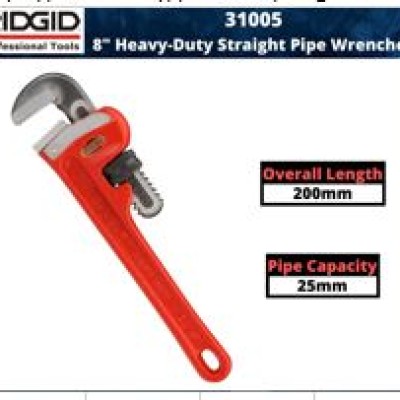 8" Heavy-Duty Straight Pipe Wrench