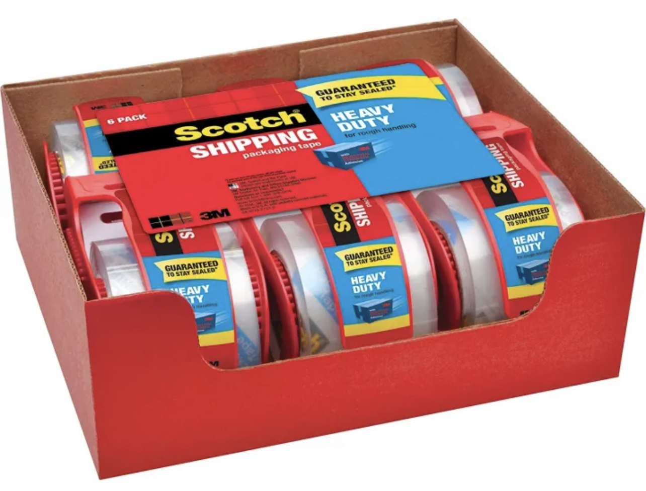 TAPE, HEAVY DUTY SHIPPING PACKAGING TAPE, DIM:1.88""x 800"", CLEAR, 6 rolls  /  pack