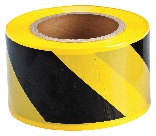 BARRICADE TAPE (BARRICADE TAPE AWAS TAPE 3"WX200FT LG BLACK  /  YELLOW & WHITE  /  RED)