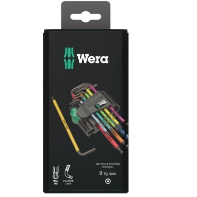 Wera 9-Piece Torx Key Set, 150 x 80 x 30 mm Size, L Shape, Long Arm