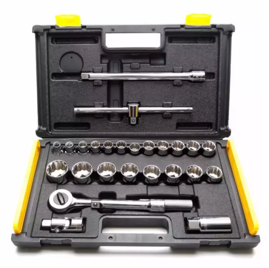 STANLEY 27PCS 1      /      2" BOX SOCKET WRENCH SET WITH DRIVER 86-477 (12 POINT)