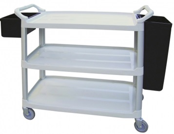 3 Tray Plastic Mobile Trolley