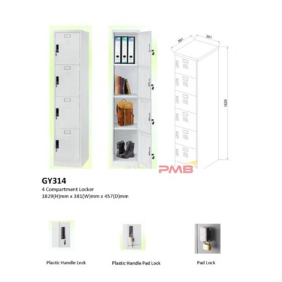 4 COMPARTMENT LOCKER