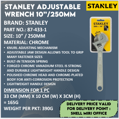 STANLEY 87-433-1 ADJUSTABLE SPANNER WRENCH