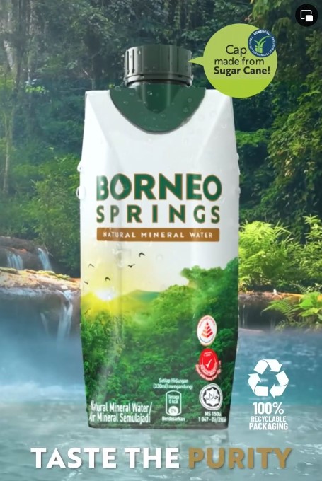 Borneo Springs Natural Mineral Water (330ml)