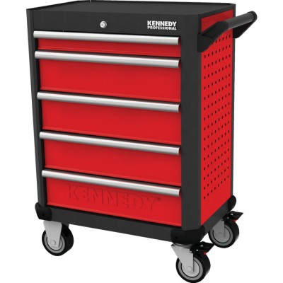 Kennedy-Pro RED-28" 5 DRAWER PROFESSIONAL ROLLER CABINET - KEN5942140K