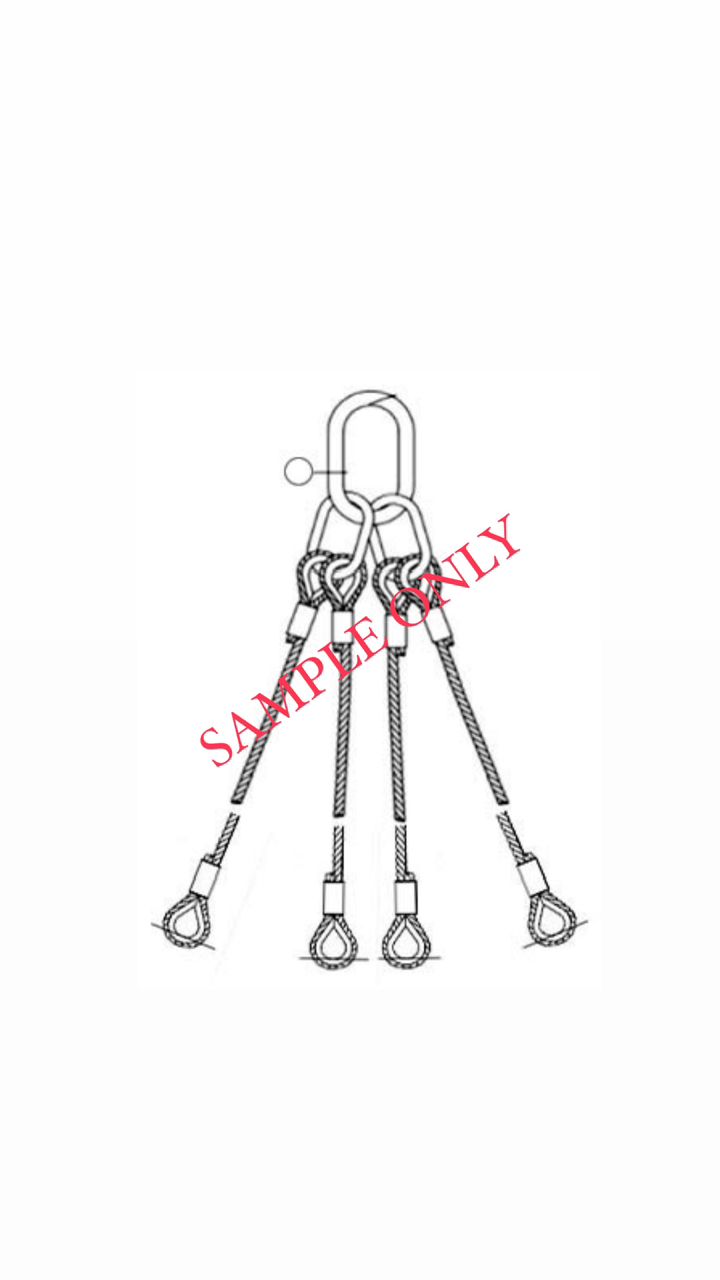 4 LEG WIRE ROPE SLING SET