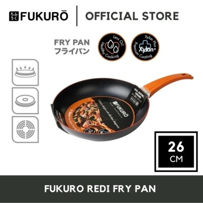 Fukuro Redi 26cm Non-Stick Fry Pan With Premium Xylan USA Non-Stick Coating Fry Pan [FOC Silicone Basting Brush 10.5"]