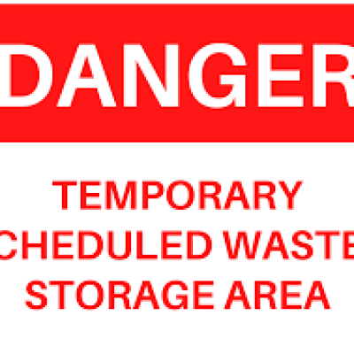 Temporary Schedule Waste Collection Area SIGNAGE  - 3FT X 2FT