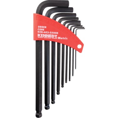 Kennedy 9 Piece Metric Hex Key Set L-Wrench - KEN6025500K