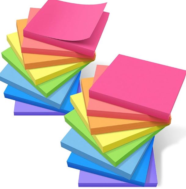 3M Post-it Notes - Multi Colour 3x3 consist of 100sheets  /  pad (6pads  /  packet)