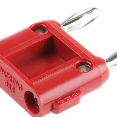 Fluke Red Male Banana Plug, Screw Termination, 15A, 5000V, Nickel Plating (MDP-S-2)