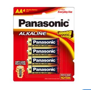 Battery : Panasonic Battery - AA - 4 pcs  /  packet