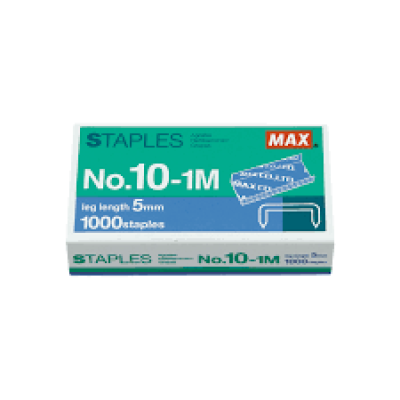 Max No.10 Staples (1000 Staples Box)(Stapler Bullet)