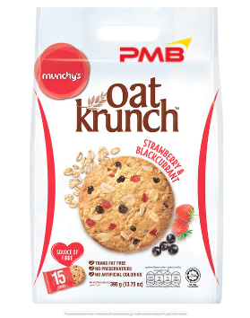 MUNCHY'S OAT KRUNCH, STRAWBERRY&BLACKCURRANT, 390G  /  PACK