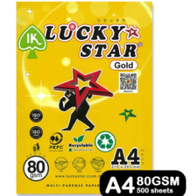 LUCKY STAR GOLD A4 80G 500'S