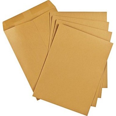 Envelopes : A4 Size 9 X 12.75 Business Envelopes Pack of Envelopes (Brown) 50pcs packet