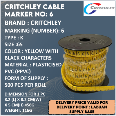 CRITCHLEY CABLE MARKER NO: 6