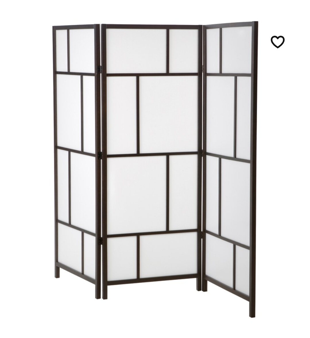 IKEA RISÖR Room divider, white  /  black, 216x185 cm