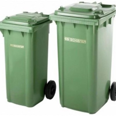 GERMAN BRAND, SCHAEFER 2 WHEELS BIN, UV STABILIZE AND ACID RESISTANT 120 liter