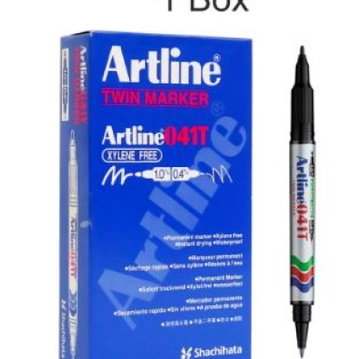 Twin Tip permanent Marker - Black (12pcs Box) - Bintulu