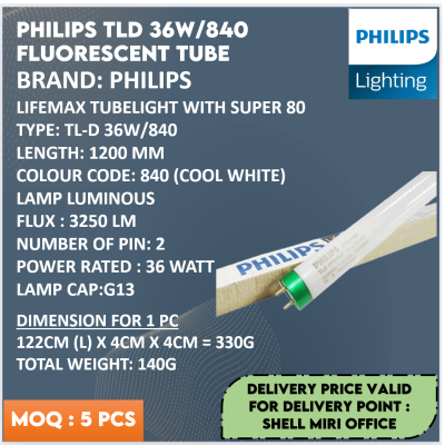 LAMP FLUORESCENT TUBE TLD 36   840 C W