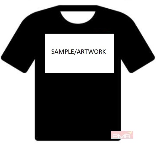 BLACK ROUND NECK T-SHIRT (SHORT SLEEVES), CT5102 C  /  W COLOR PRINTING