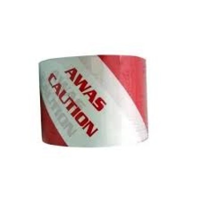 TAPE- CAUTION AWAS FILM TAPE 72 X 50M (RED WHITE)