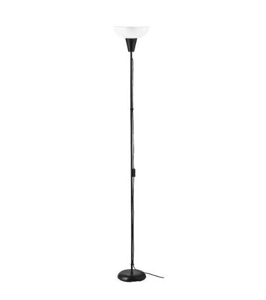 TÅGARP Floor uplighter, black  /  white