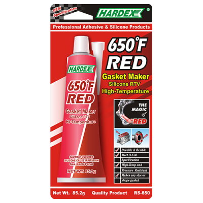 HARDEX RS650 85.2g 650F RED RTV SILICONE GASKET MAKER GUM RS 650