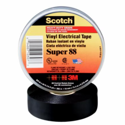 3M Scotch Super 88 Premium Vinyl Electrical Tape, 3 4" X 66 19mm x 20m