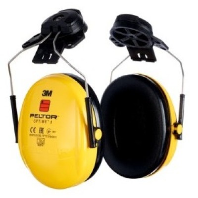 *3M PELTOR Optime I Earmuffs, 26 dB, Yellow, Helmet Mounted, H510P3E-405-GU