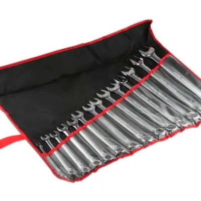 SPANNER SET, 3 8  1.1 4 IN, CHROME VANADIUM STEEL, 14 PIECES, C