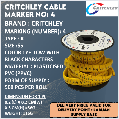 CRITCHLEY CABLE MARKER NO: 4