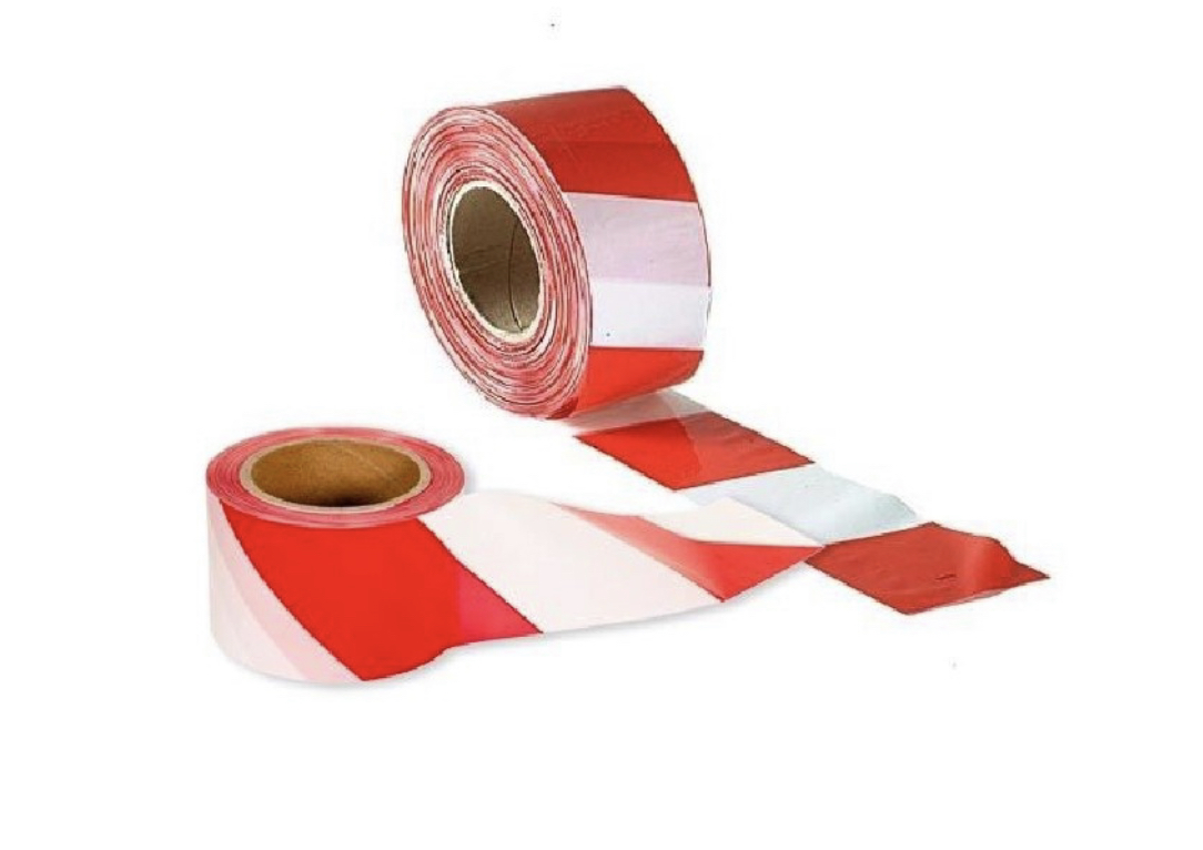 TAPE, BARRIER RED     WHITE TAPE, 2" WIDE