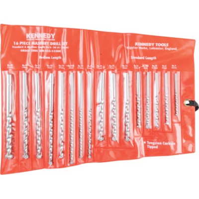 Kennedy 16pcs Rotary Masonry Concrete Drill Bit Sets - KEN0555320K