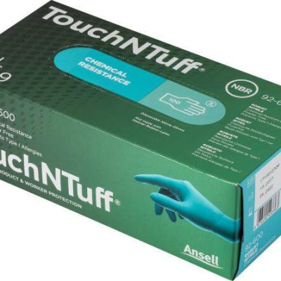 ANSELL 92-600 TOUCH 'N' TUFF DISPOSABLE NITRILE GLOVES (GREEN)