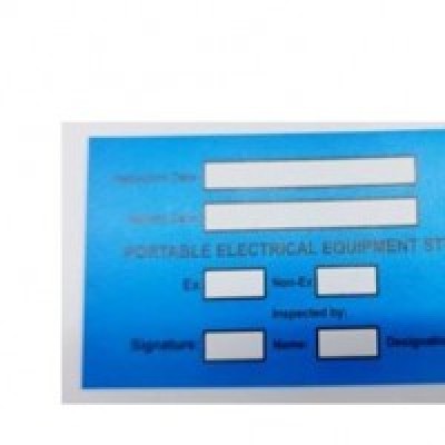 PVC Sticker  - TEMPORARY ELECTRICAL INSTALLATION STICKER