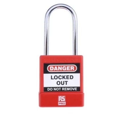 RS PRO 1-Lock Steel Safety Lockout, 5mm Shackle