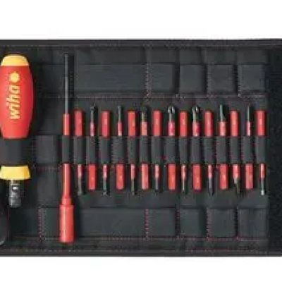 WIHA 36791Screwdriver Set, Torque, VDE, Adjustable, Slotted, Phillips, Pozidrive, Torx, TorqueVario, 13 Piece