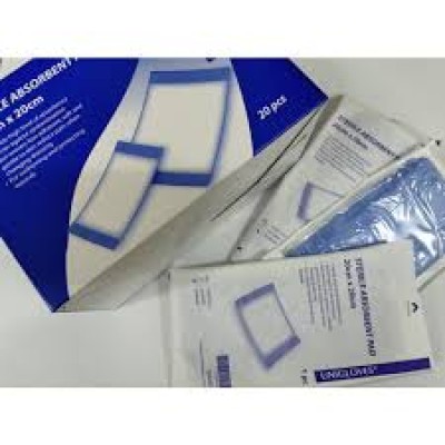 UNIGLOVES STERILE GAMGEE ABSORBENT PAD 20X20CM 1S#