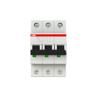 ABB S203M-C32 Miniature Circuit Breaker - 3P - C - 32 A