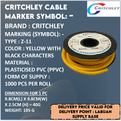 CRITCHLEY CABLE MARKER SYMBOL: -