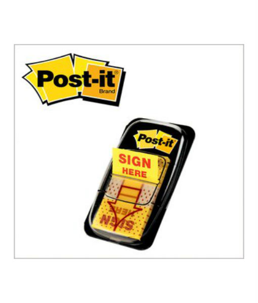 3M Post-it Notes Flag - Sign Here consist of 50sheets  /  pad (12Pads  /  packet)