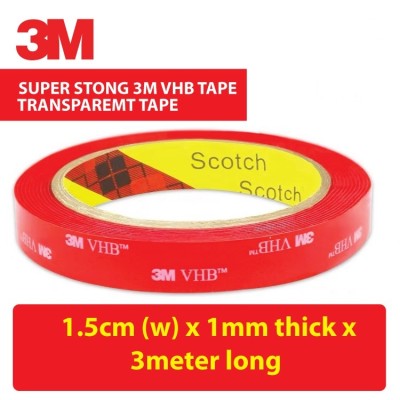 3M VHB 4910 Double Side Sided Mounting Foam Tape 15mm x 3 Meter