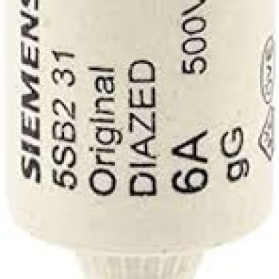 SIEMENS 6 A DII DIAZED FUSE, E27