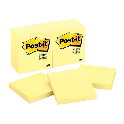 3M POST IT PAD 654 3x3 Inch Yellow