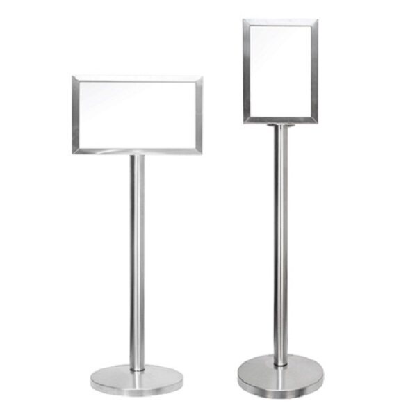 Display Sign Board Stand, Stainless Steel ( Vertical,  Horizontal )